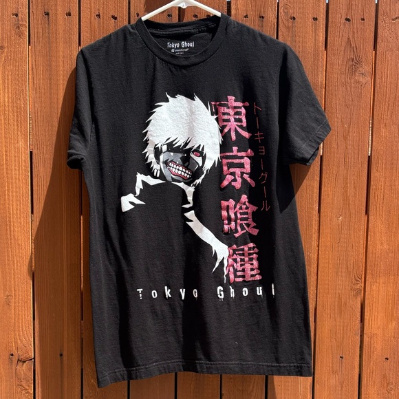 SALE - 1998 Vintage Black Tokyo Ghoul Graphic T-Shirt (M) - Picture 1 of 4
